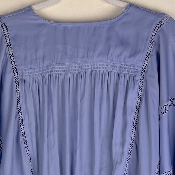 Free People | Billowy Boho Balloon Sleeve Weekend Love Top Periwinkle | M - Picture 9 of 14